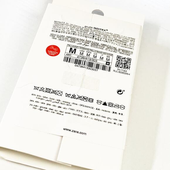 NEW Zara Long Crystal & Chain Statement Drop Earrings - Picture 5 of 5